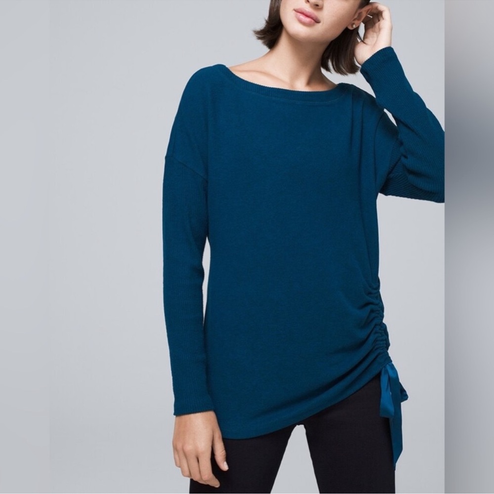 WHBM Tie Hem Pullover Sweater